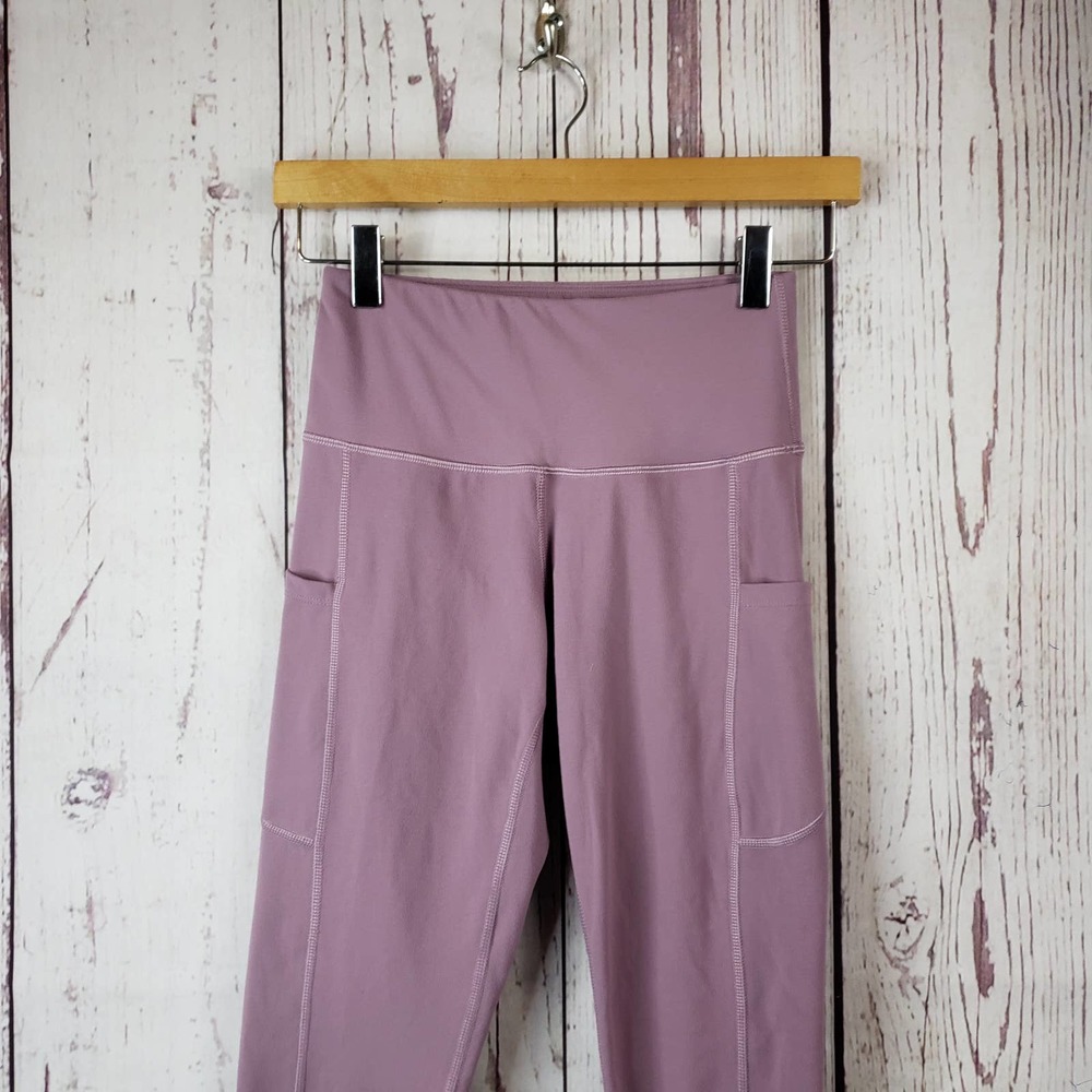 Iuga Leggings Womens Size Xs Yoga Activewear Ankle Pull On Stretch Purple